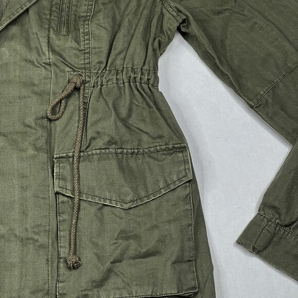 Free People We The Free Utility Parka Faux Fur-Trimmed Boho Olive Jacket L NWOT - Picture 6 of 14